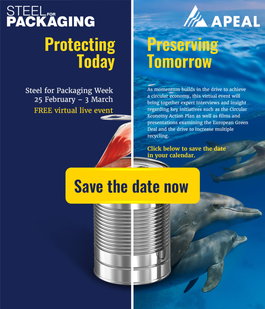 APEAL to host virtual Steel for Packaging week